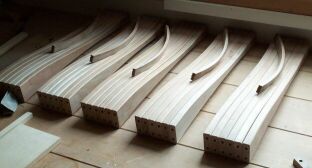 The parts of the back of the chair, ready for use